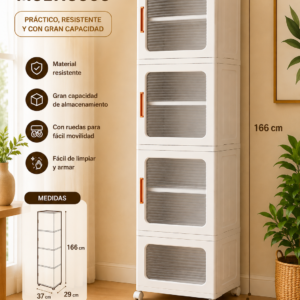 Organizador Multiusos de 4 Niveles / 37 × 29 × 166 cm